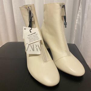 Bought in Paris 2020-brand new, never worn cream booties.